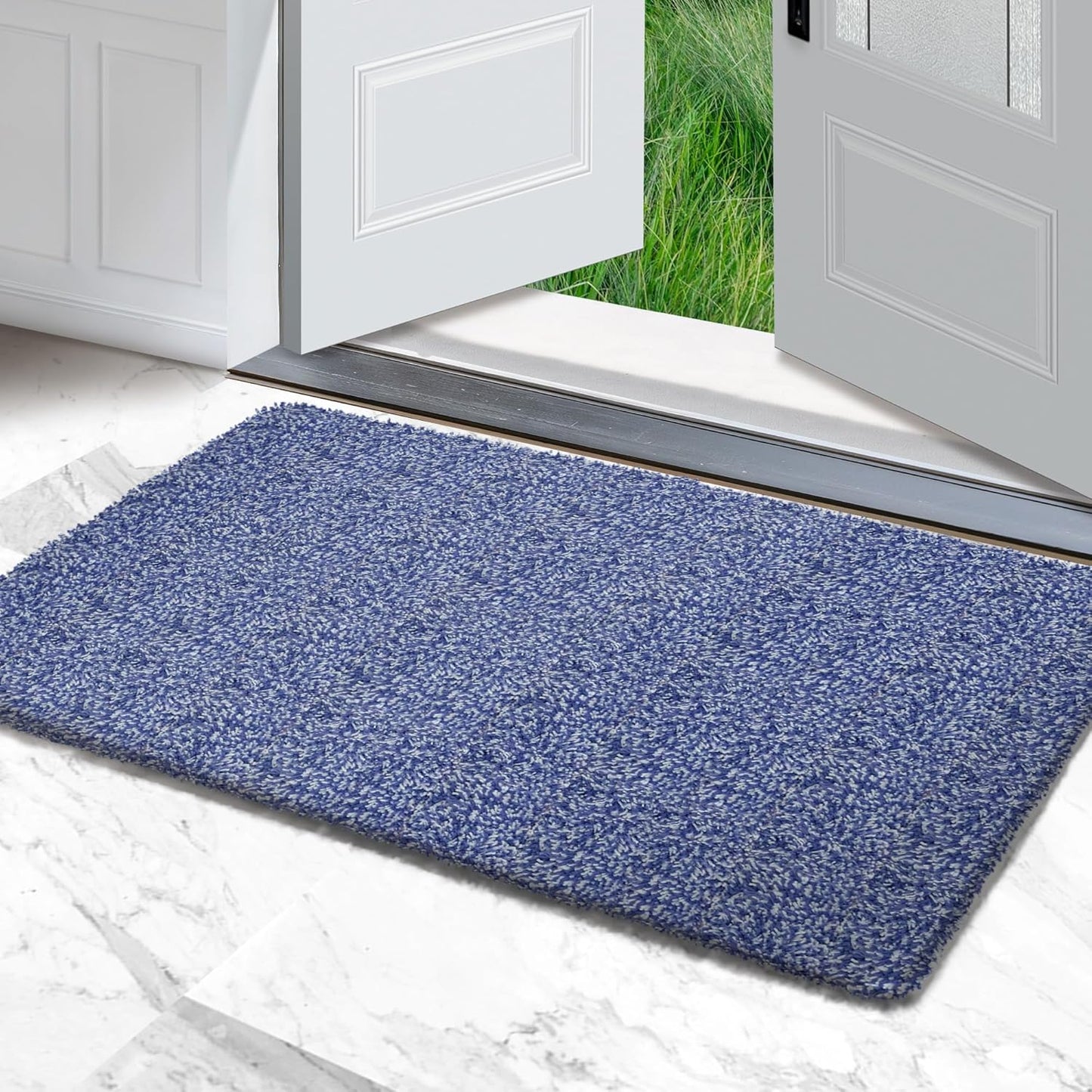Premium Microfiber Indoor Door Mat – 32"x48" Washable Entry Mat, Non-Slip, Waterproof Backing, Super Absorbent, Low Profile Entryway Doormat for Indoor Entrance