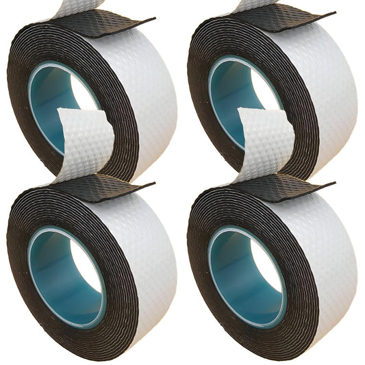 4 Rolls Butyl Rubber Self-Fusing Tape | IP67 Waterproof & 35KV Insulated | Extreme Cold/Hot Resistance (-4°F to 194°F) | for Electrical Joints, Pipe Leaks, Handlebar Grip Wrap (1" x10FT)