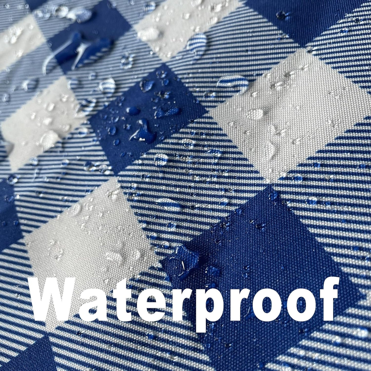 Classic Gingham Buffalo Tablecloth Fabric - Oblong 90x132 Inch Water Proof Checkered Table Cloth for Indoor Outdoor - Table Cover for Birthday, Picnics, BBQs, and Parties