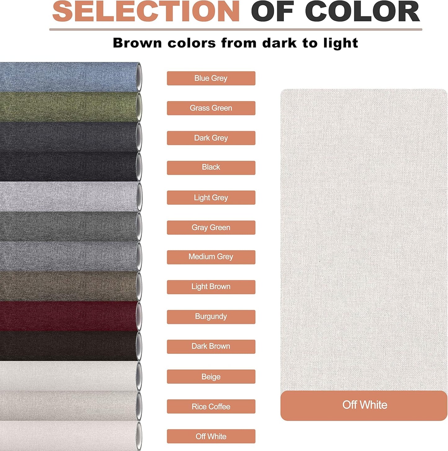 Fine Linen Repair Patches, Self-Adhesive Linen Fabric Patches, 12X40 inch Extra Size, Multi Color, Can be Used for Linen Sofa Repair and Linen Clothes Repair (12" x 40", Off White)