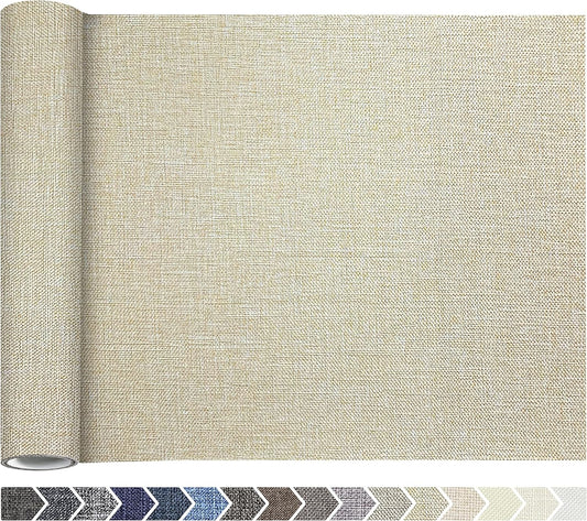 Coarse Linen Repair Patches, Self-Adhesive Linen Fabric Patches, 12X40 inch Extra Size, Multi Color, Can be Used for Linen Sofa Repair and Linen Clothes Repair(12" x 40",Beige 1.0)