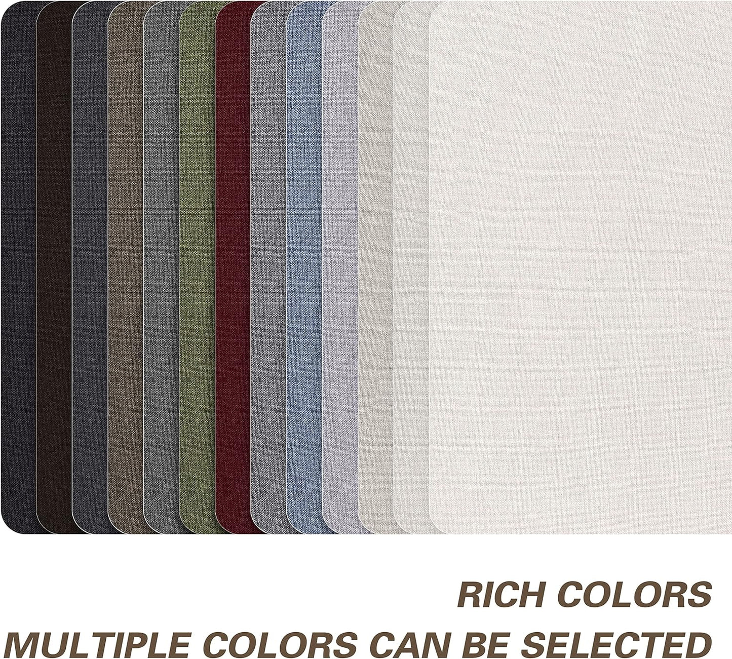 KING MOUNTAIN Coarse Linen Repair Patches, Self-Adhesive Linen Fabric Patches, 8X11 inch 2 PCS, Multi Color, Can be Used for Linen Sofa Repair and Linen Clothes Repair(8" x 11"-2PCS,Dark Green)