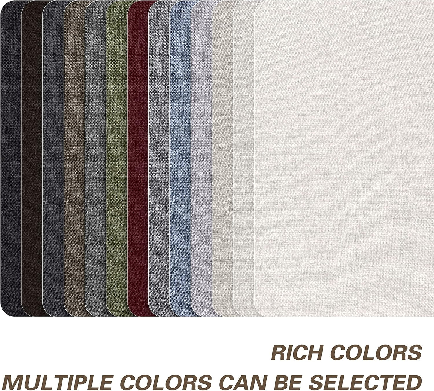 KING MOUNTAIN Coarse Linen Repair Patches, Self-Adhesive Linen Fabric Patches, 8X11 inch, Multi Color, Can be Used for Linen Sofa Repair and Linen Clothes Repair(8" x 11",Smoky Grey)