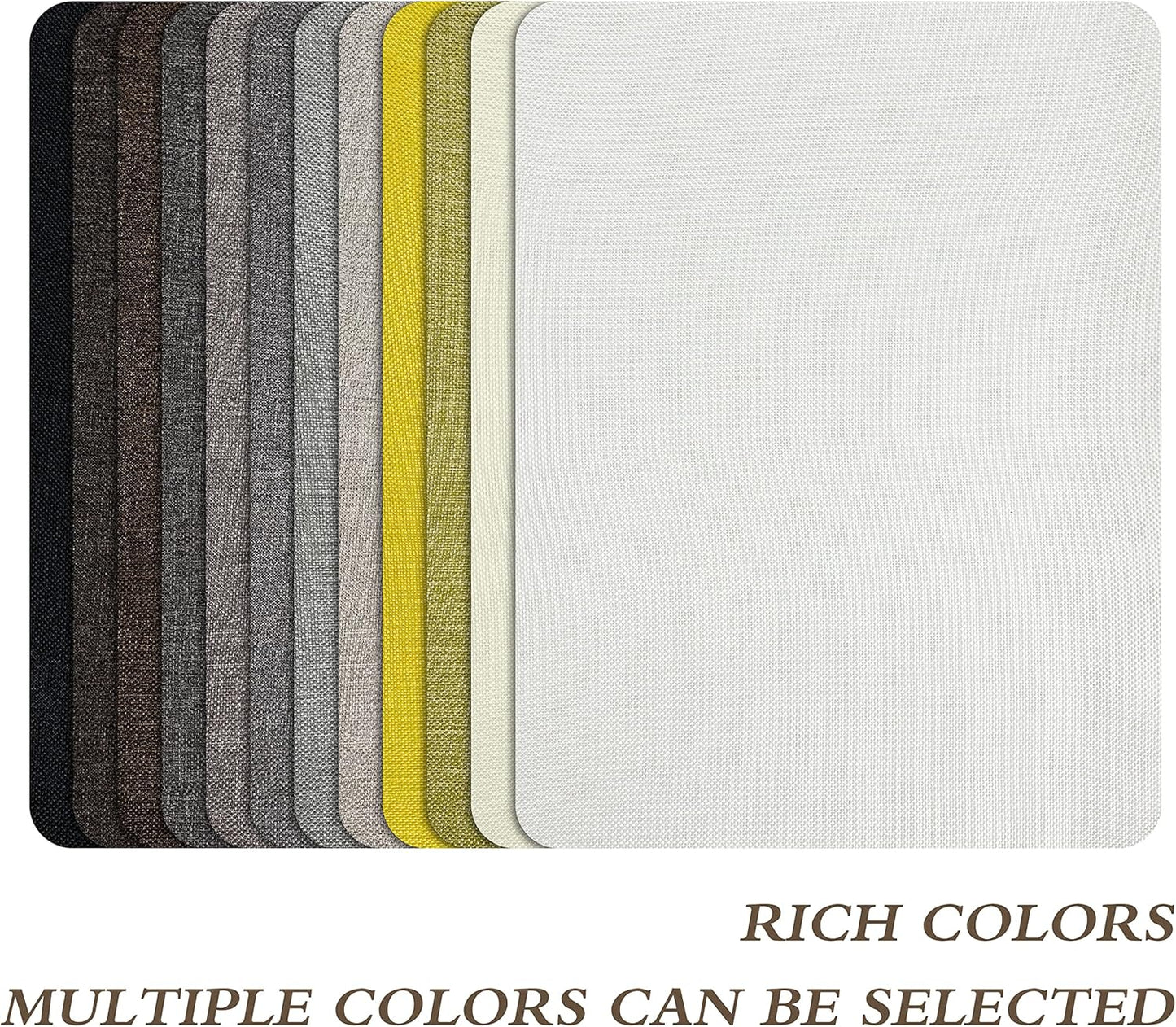 KING MOUNTAIN Fine Linen Repair Patches, Self-Adhesive Linen Fabric Patches, 8X11 inch Extra Size, Multi Color, Can be Used for Linen Sofa Repair and Linen Clothes Repair(8" x 11",White)
